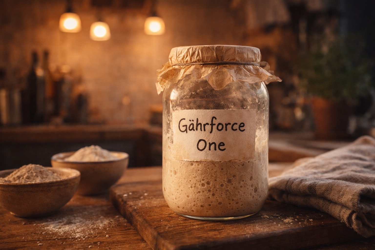 Unser neu angesetzter Sauerteig